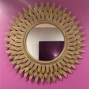 Gold Sunburst Wall Mirror
